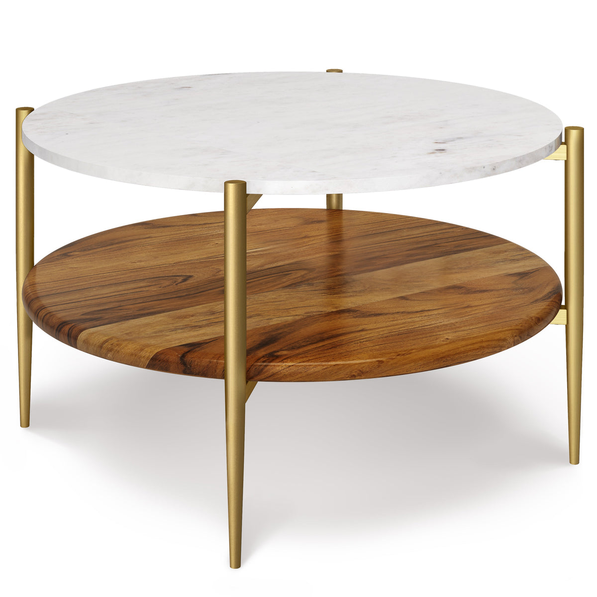 Wagner 30 Inch Wide Solid Acacia Wood Coffee Table