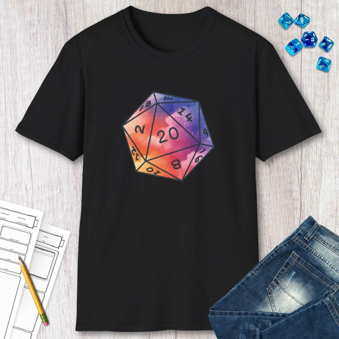 Watercolor Clouds D20 Dice Shirt