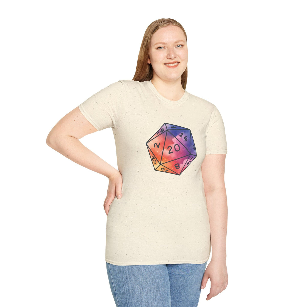 Watercolor Clouds D20 Dice Shirt