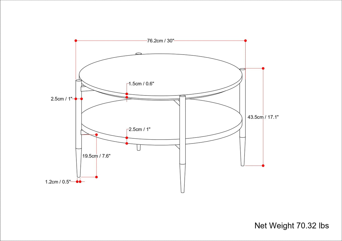 Wagner 30 Inch Wide Solid Acacia Wood Coffee Table