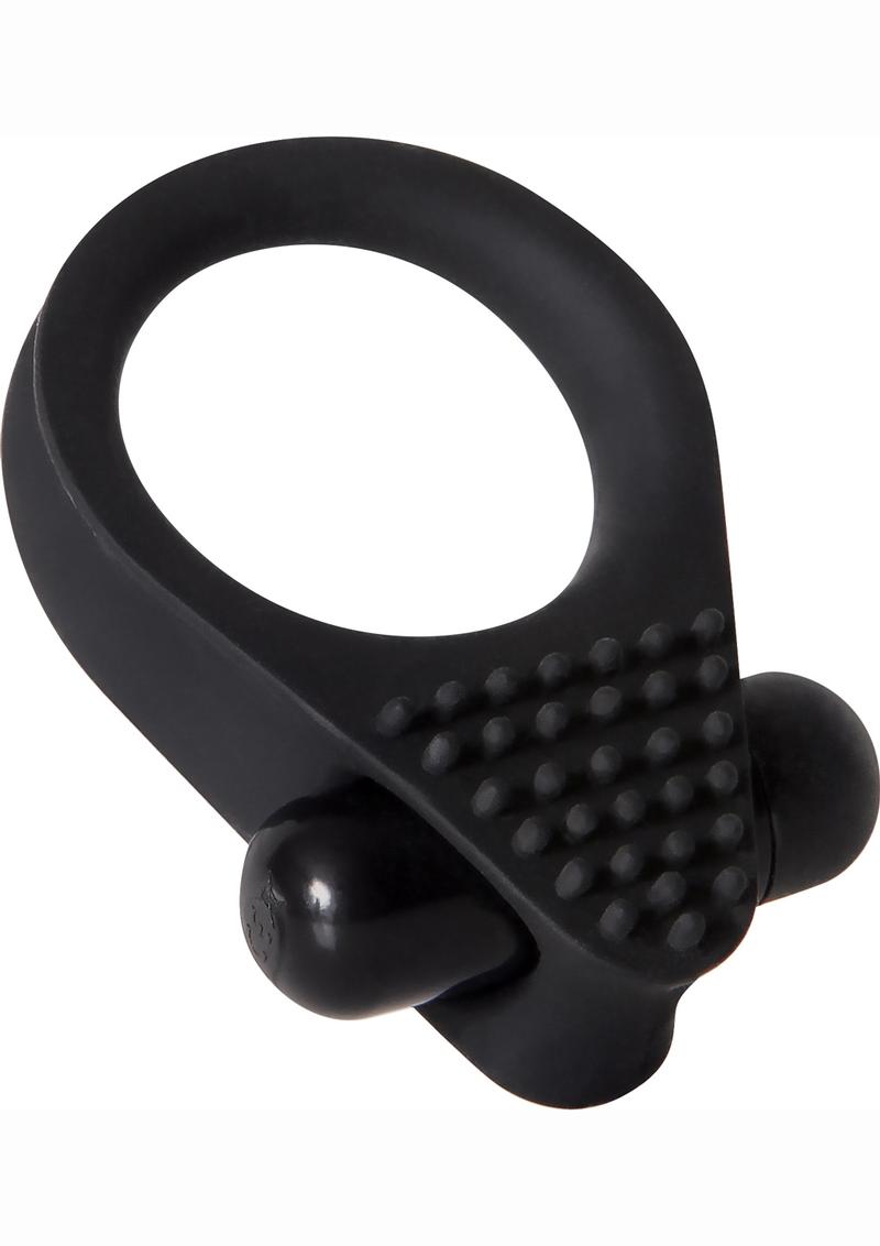 Zero Tolerance Black Knight Silicone Vibrating Textured Cock Ring